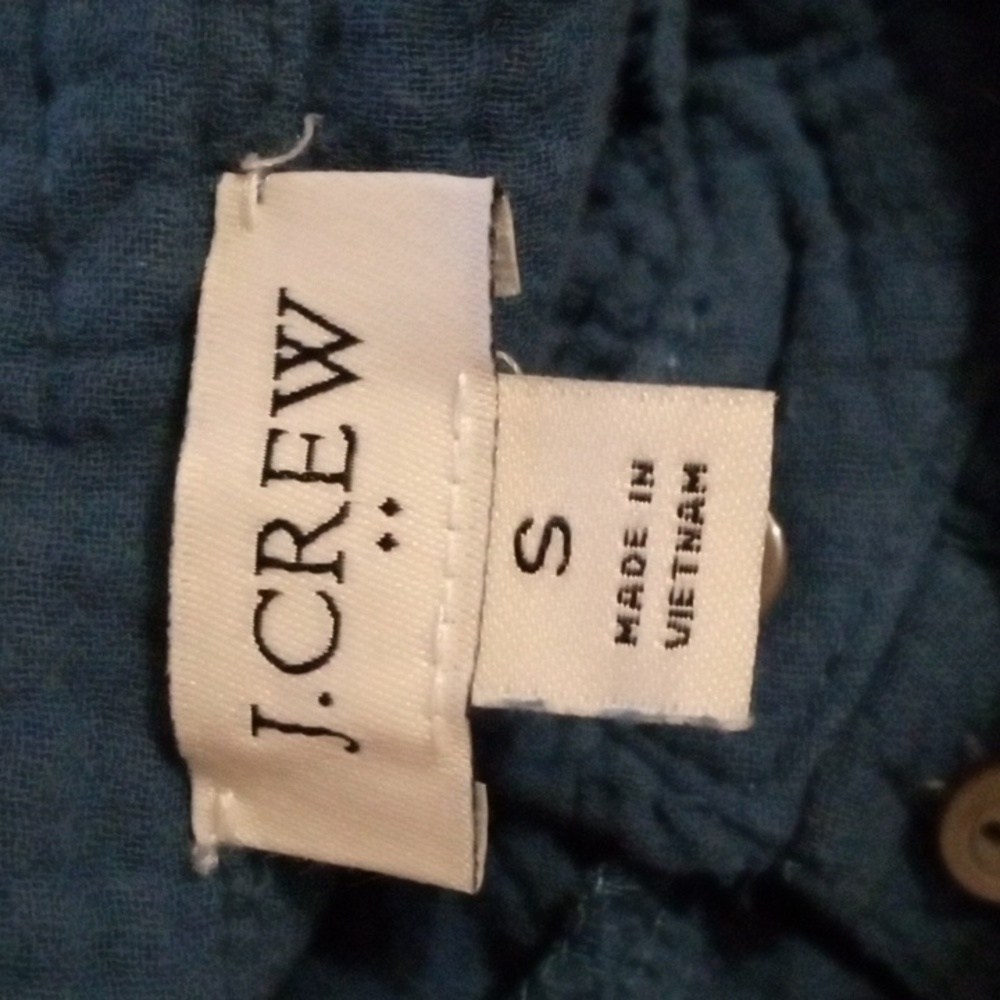 J. Crew Blue Ruffled Top S - Picture 4 of 5